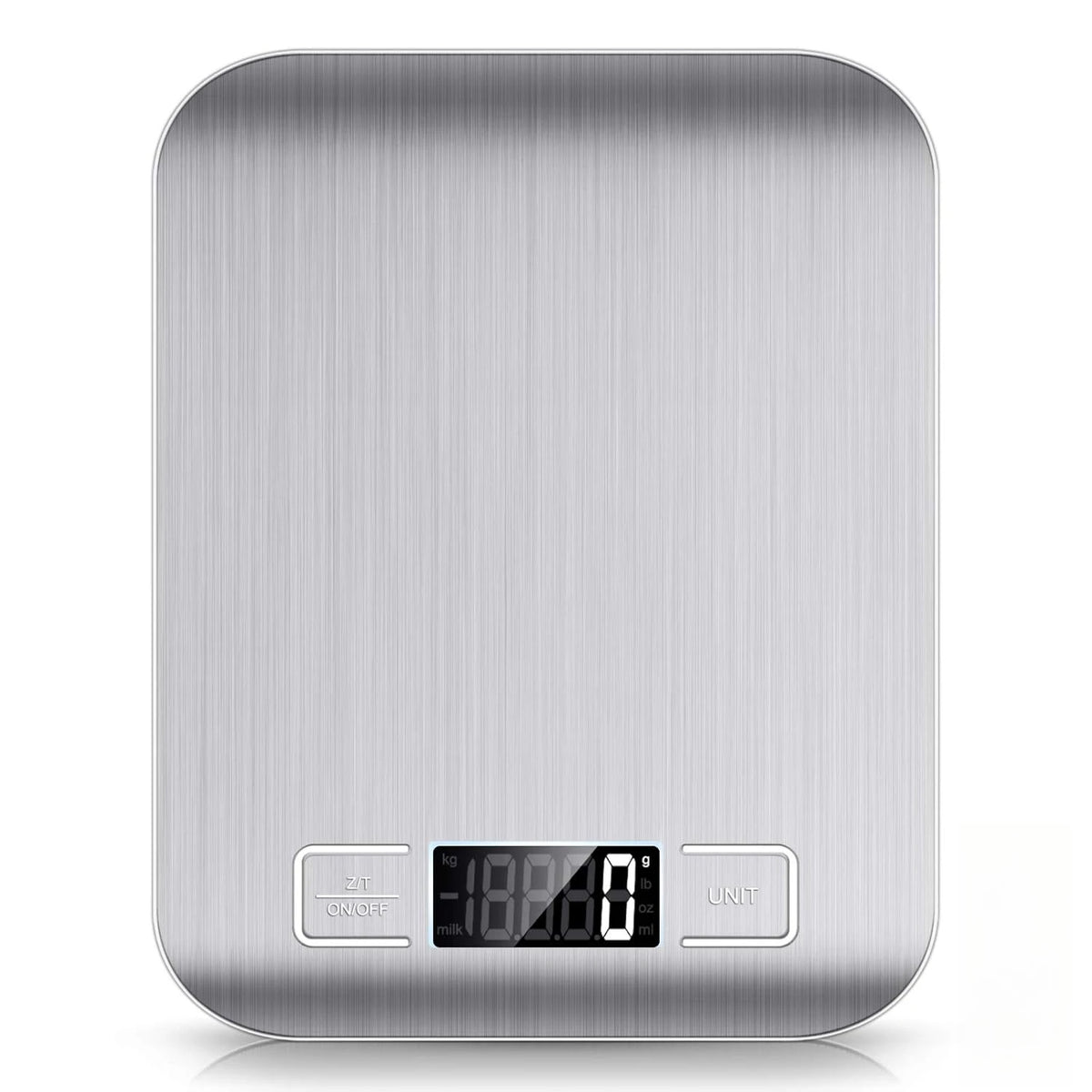 Digital Kitchen Scale 10kg with Tare Function – Silver & Pink