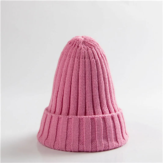 Knit Beanie Hat – Unisex Ribbed Wool Winter Cap with Cuff