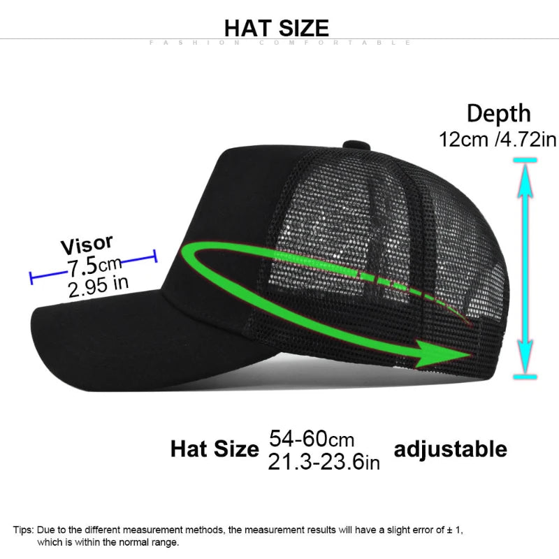 5-Panel Mesh Trucker Cap – Breathable Baseball Hat for Men & Women