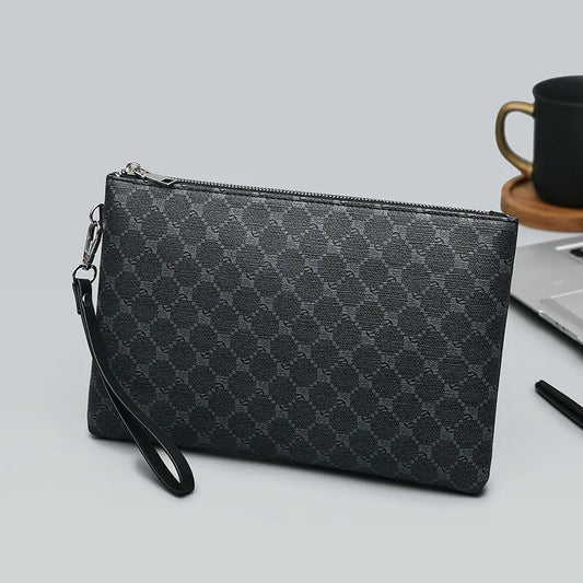 Men's Leather Clutch Bag – Slim Business Envelope Wristlet