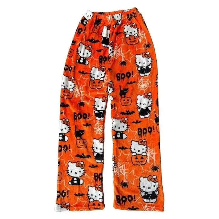 Hello Kitty Halloween Flannel Pajama Pants for Women