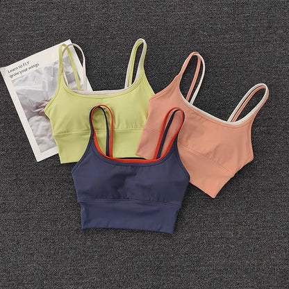 Women's Push-Up Sports Bra – Breathable Shockproof Gym Crop Top