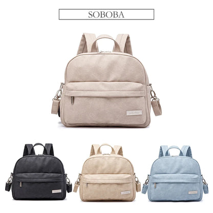 Soboba Waterproof Diaper Backpack – Stylish Multi-Function Nappy Changing Bag