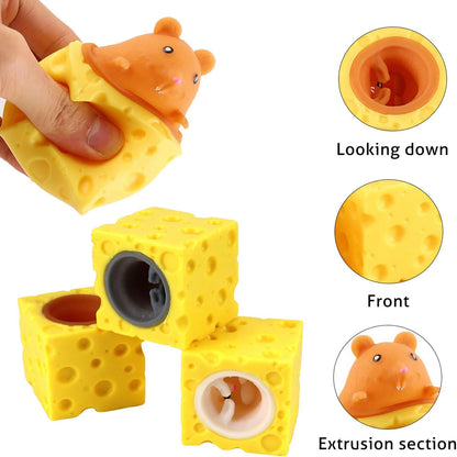 Mouse in Cheese Squeeze Toy – Pop-Up Fidget Stress Relief