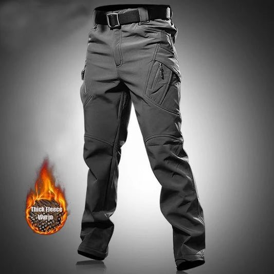Men's Fleece Softshell Cargo Pants – Tactical Hiking Trousers