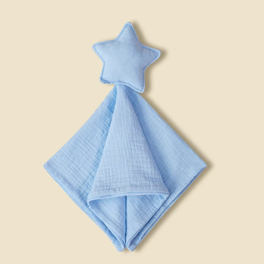Baby Cotton Muslin Blanket with Cute Cat Doll – Infant Sleep Comforter