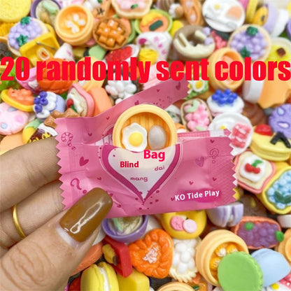 Mini Resin Food Charms Blind Bag – Random Assorted Flatbacks for DIY Crafts