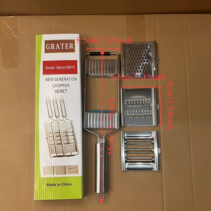 4-in-1 Stainless Steel Vegetable Slicer & Shredder Set