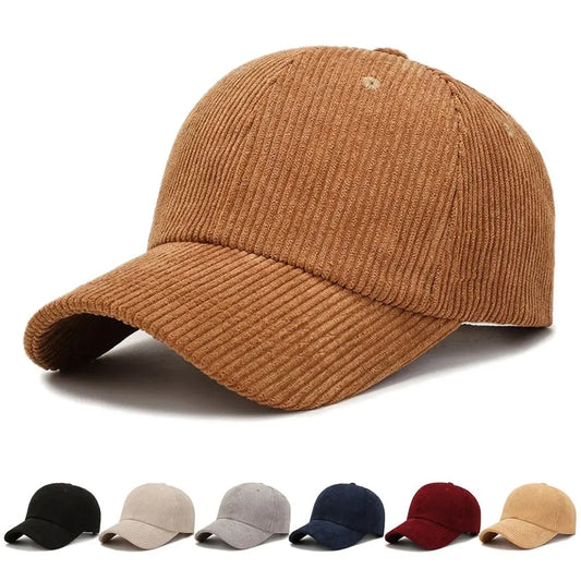 Corduroy Baseball Cap – Unisex Vintage Adjustable Hat