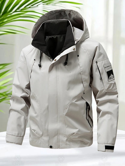 Waterproof Hooded Jacket for Men – Lightweight Outdoor Windbreaker