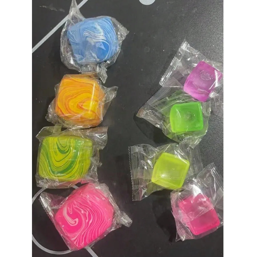 Slow Rebound Ice Cube Squeeze Toy – Soft Stress Relief