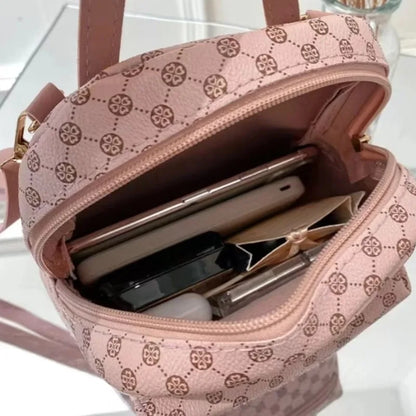 Women's Mini Backpack – Classic Monogram Pattern Purse