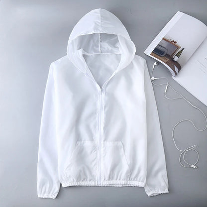 UV Protection Sun Jacket Lightweight Hooded Windbreaker