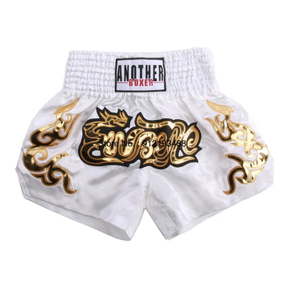 Muay Thai Shorts – Embroidered Kickboxing & Boxing Training Shorts for Men, Women & Kids