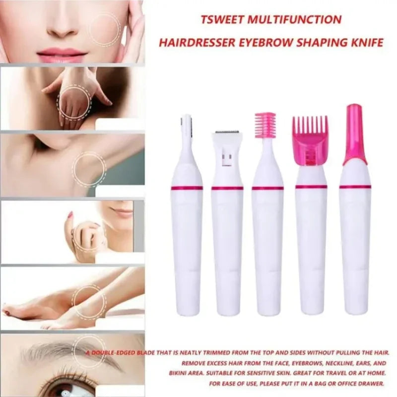 5-in-1 Women's Hair Removal & Grooming Kit – Epilator, Trimmer & Shaver