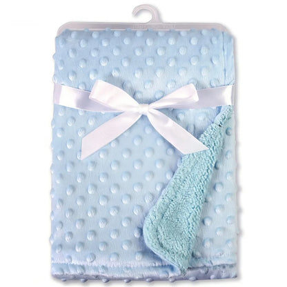 Baby Blanket Soft Minky Dot Fleece – Newborn Swaddle Wrap