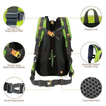 40L Hiking Backpack – Water-Resistant Travel & Camping Daypack