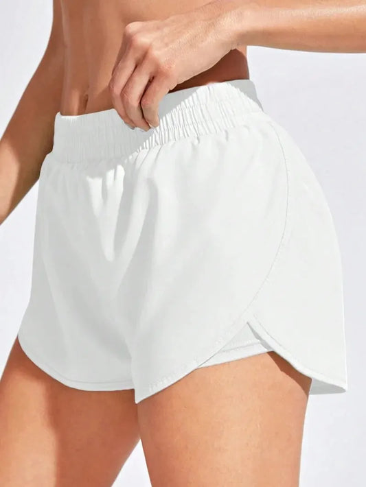 Women's Athletic Running Shorts – Elastic Waist Gym & Yoga