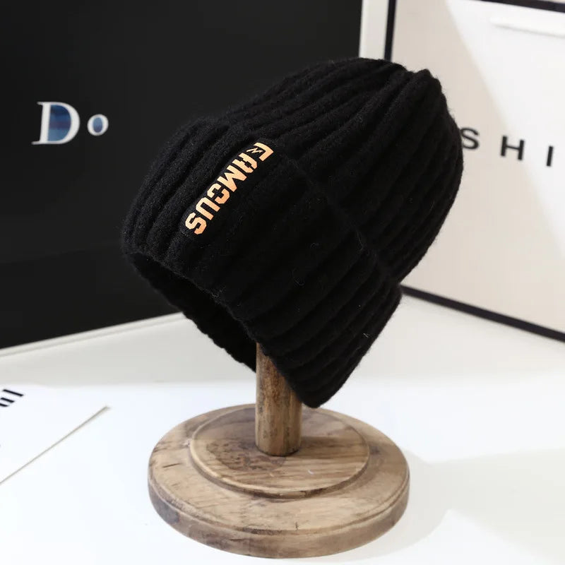 Knit Beanie Hat – Warm Winter Ear Protection Slouchy Cap