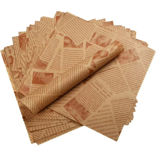 Oil-Proof Food Wrapping Paper – Burger, Sandwich & Fried Food Liner