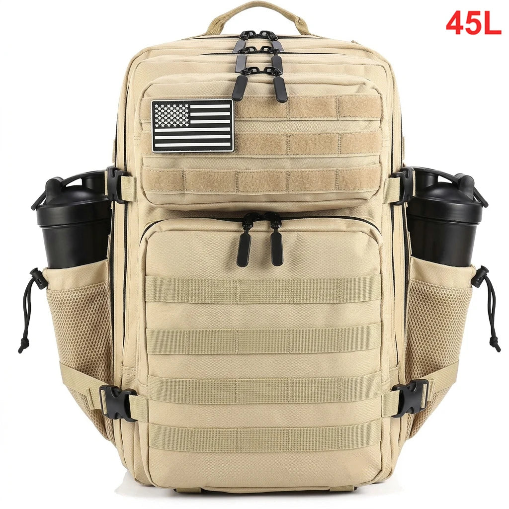 45L Tactical Backpack – Waterproof MOLLE Gym & Hiking Bag