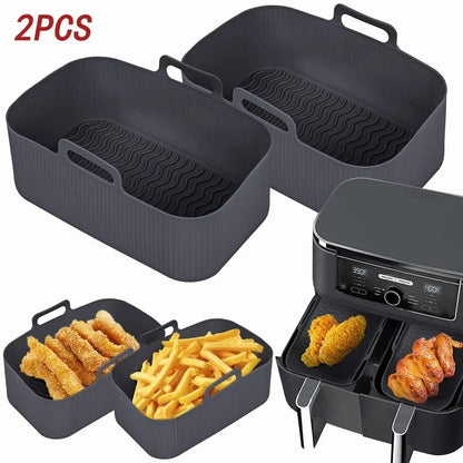 Silicone Air Fryer Liner – Reusable Rectangle Basket Insert