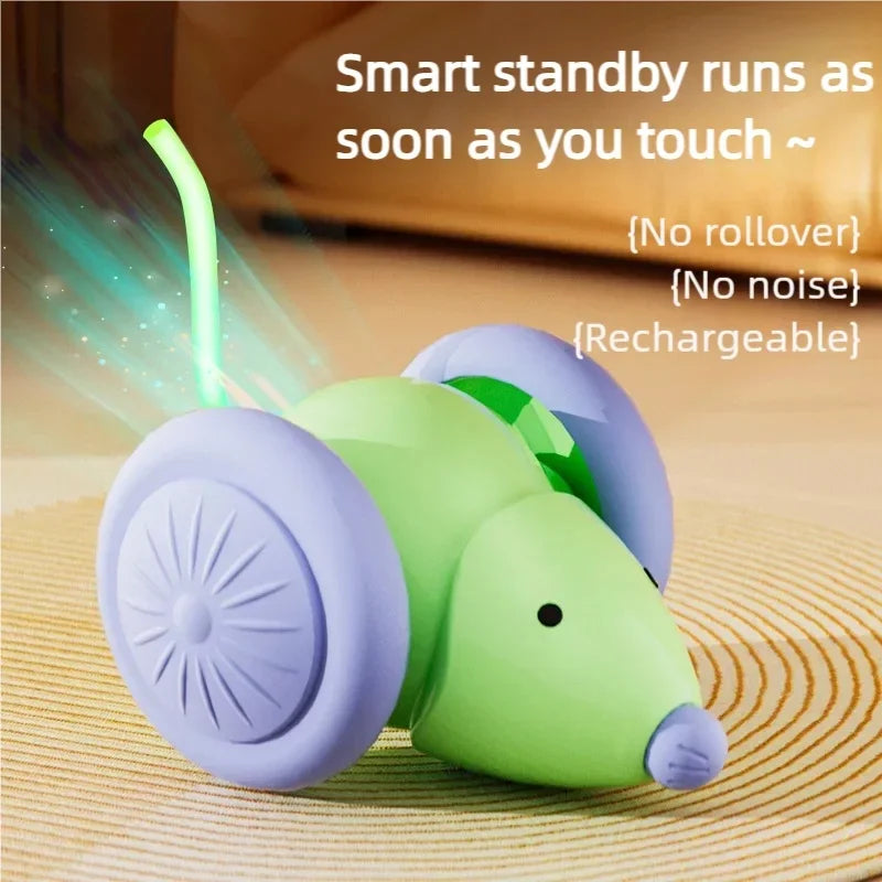 Electric Mouse Cat Toy – Automatic Interactive Teaser with Obstacle Avoidance