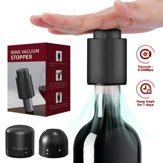 2-Piece Vacuum Wine Bottle Stopper Set