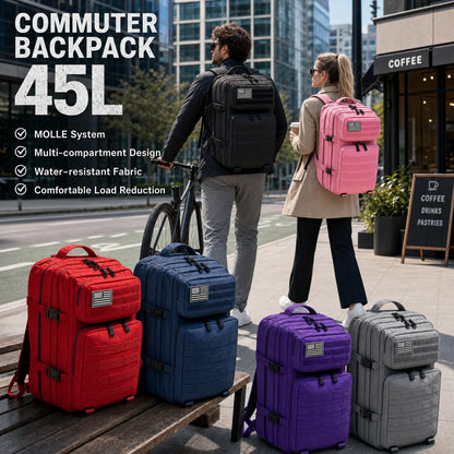 45L Tactical Backpack – MOLLE Large Capacity Travel Bag