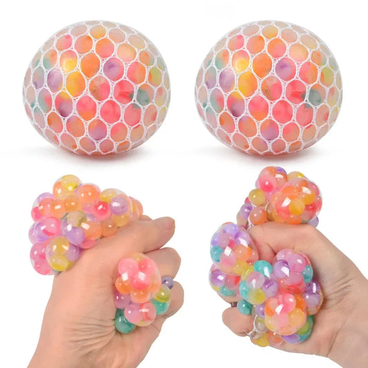 Rainbow Squishy Stress Ball – 3D Sensory Fidget Toy for Kids & Adults