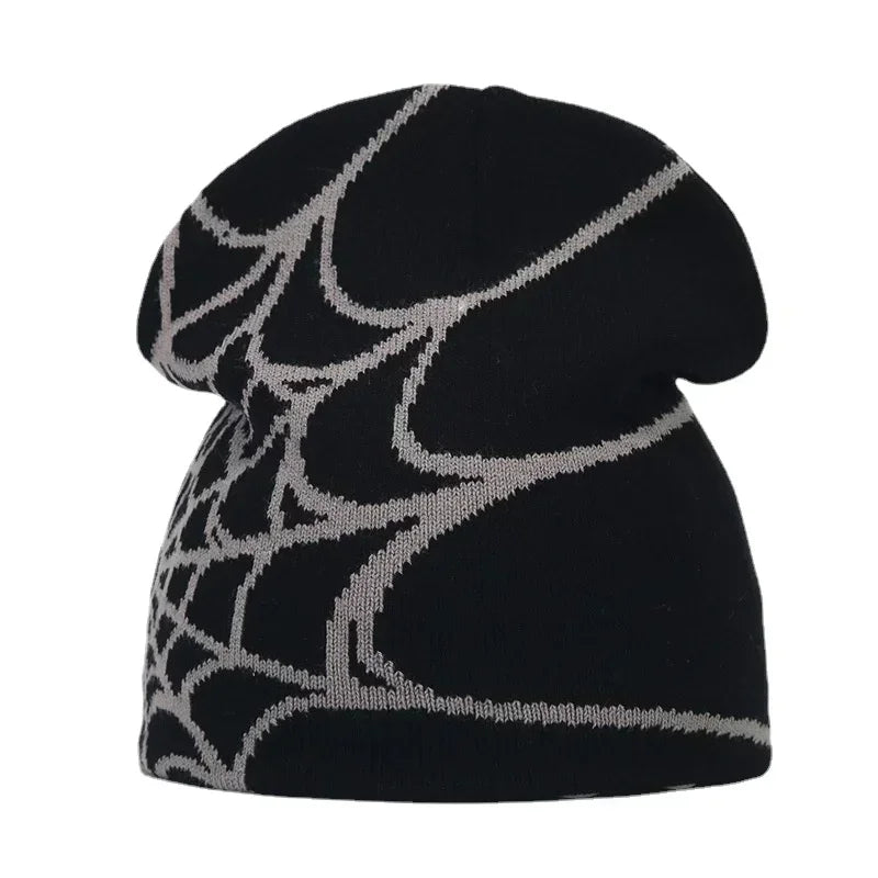 Y2K Letter Print Knit Beanie Hat – Unisex Winter Cap