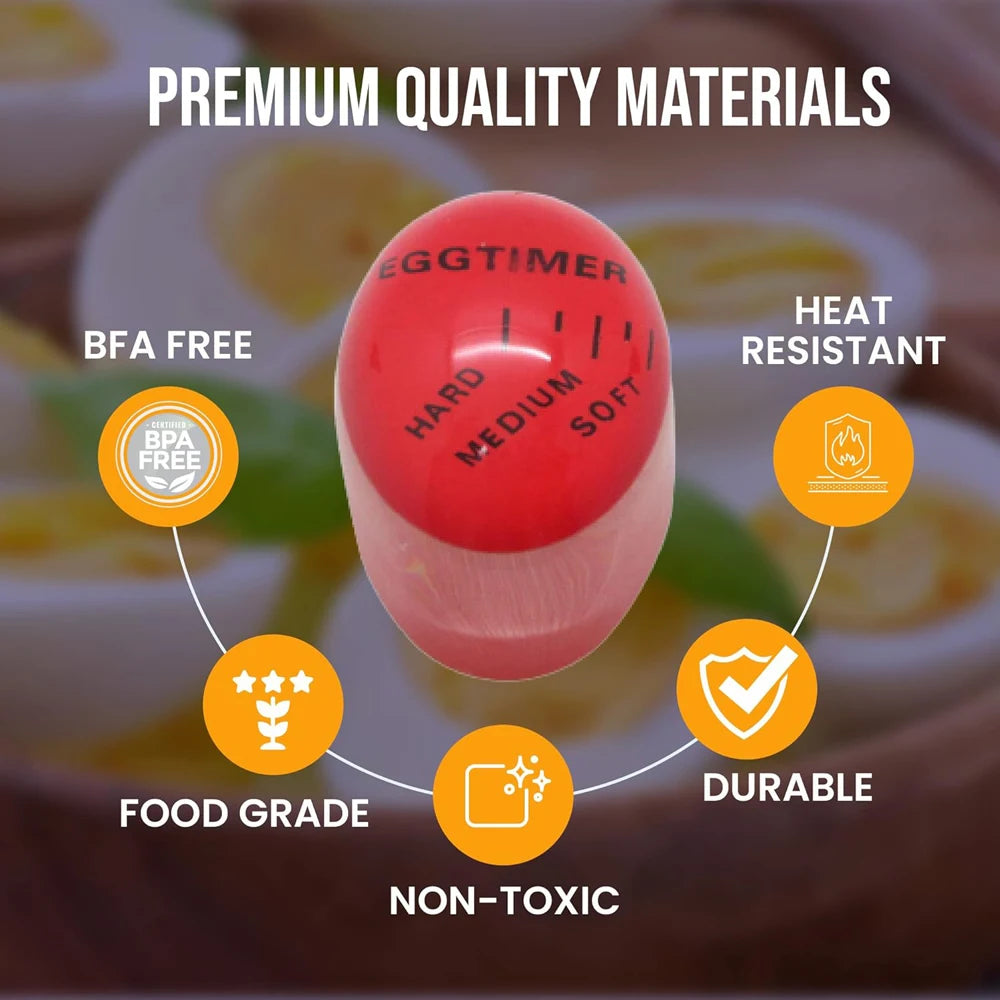 Color-Changing Egg Timer – Soft, Medium & Hard Boiled Indicator