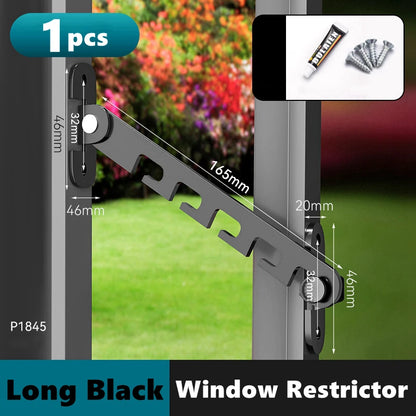 Window Restrictor Latch – Child Safety Lock with Adjustable Limiter