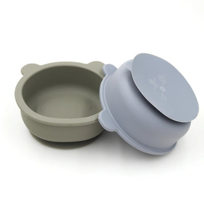 Bear Silicone Baby Feeding Bowl with Suction – 300ml