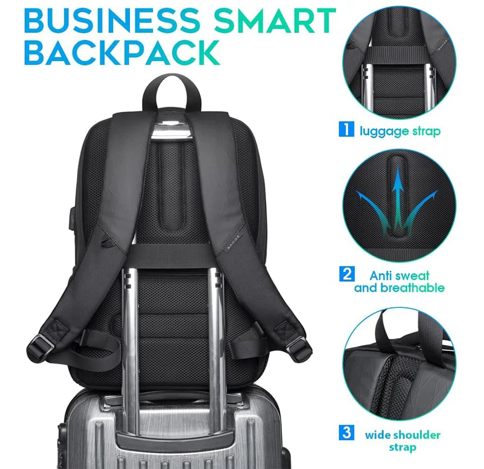 Bange Laptop Backpack 15.6" – Waterproof with USB Charging Port