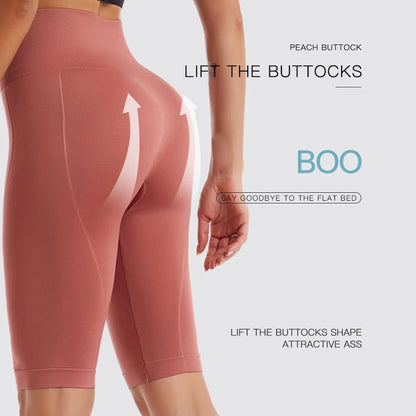 Women's Seamless Yoga Shorts – High Waist Tummy Control
