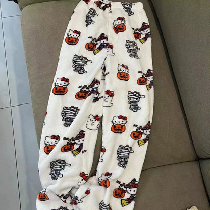 Hello Kitty Halloween Flannel Pajama Pants for Women
