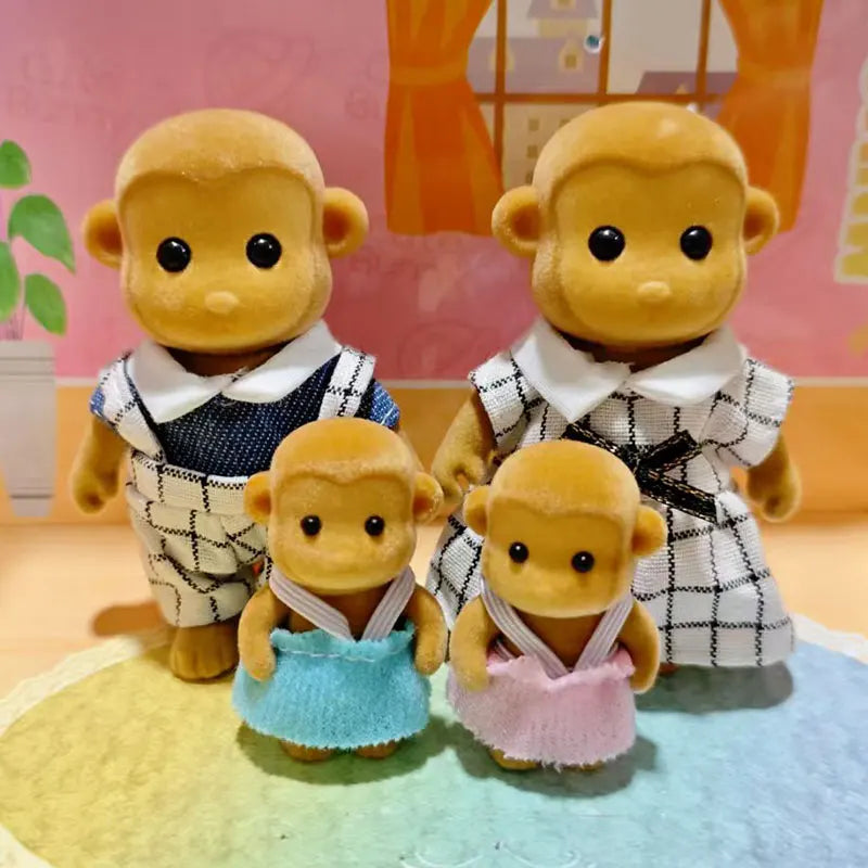 Animal Family Dollhouse Figures – Simulation Forest Animal Toy Set