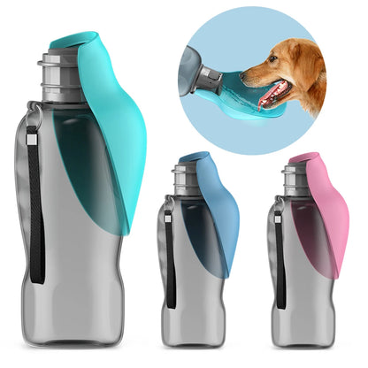 Portable Dog Water Bottle with Drinking Bowl – 27oz Travel Dispenser