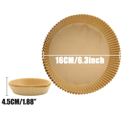 Air Fryer Disposable Paper Liners – Non-Stick Parchment Mats