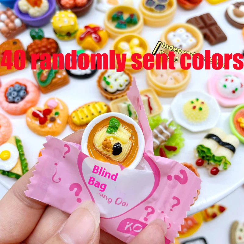 Mini Resin Food Charms Blind Bag – Random Assorted Flatbacks for DIY Crafts