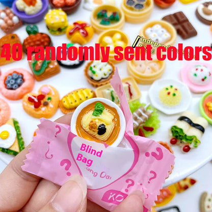 Mini Resin Food Charms Blind Bag – Random Assorted Flatbacks for DIY Crafts