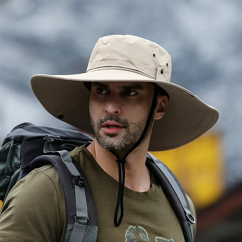 UV Protection Wide Brim Sun Hat for Men