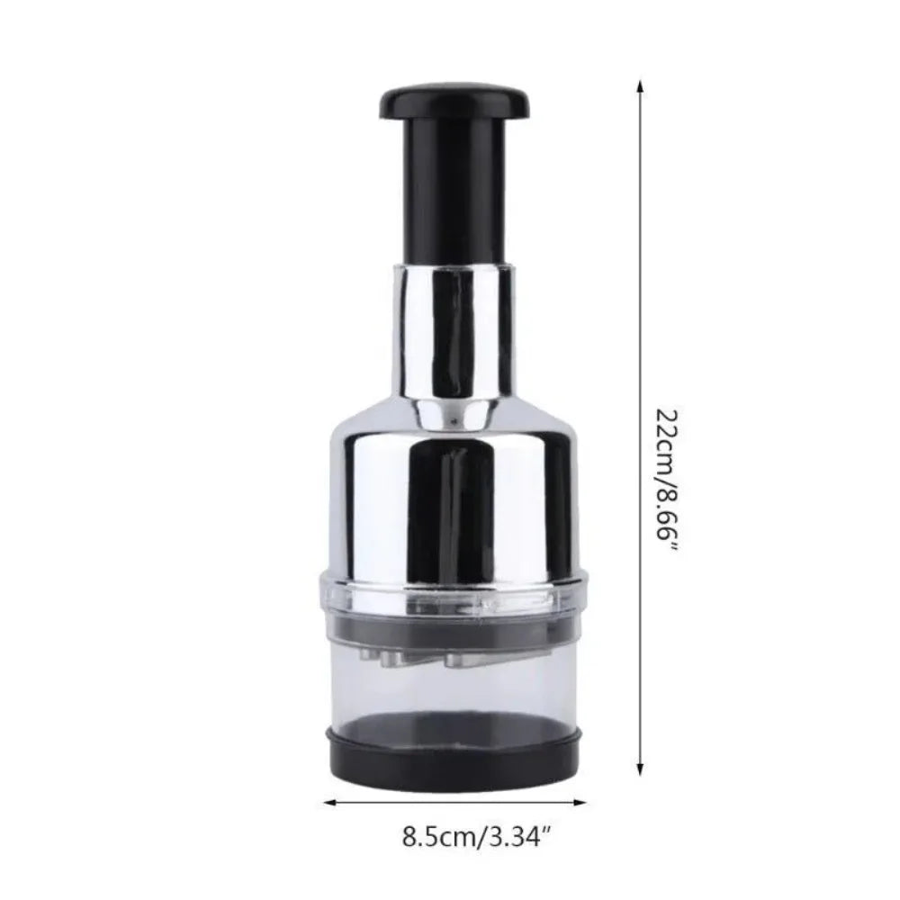 Onion Chopper - Stainless Steel Handheld Vegetable & Garlic Mincer