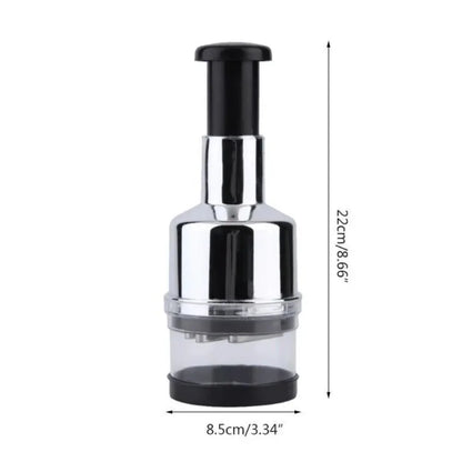 Onion Chopper - Stainless Steel Handheld Vegetable & Garlic Mincer
