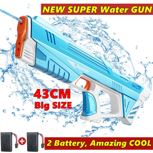 Electric Water Gun Toy 43cm – Auto Squirt Blaster for Kids & Adults