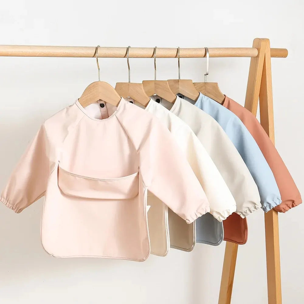Kids Waterproof Long Sleeve Art Smock Bib Apron