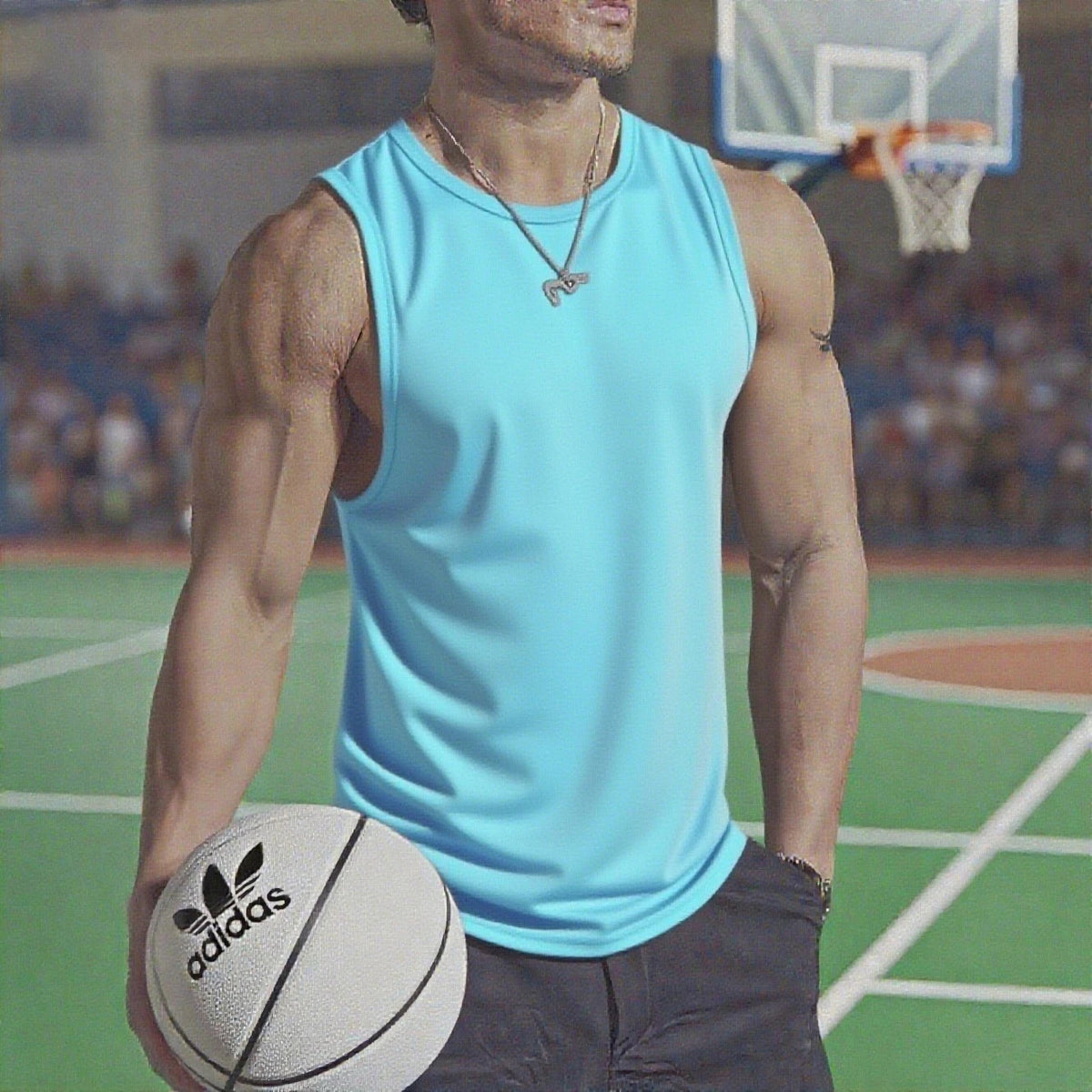 Men's Gym Tank Top – Loose Fit Quick-Dry Sleeveless Workout Shirt
