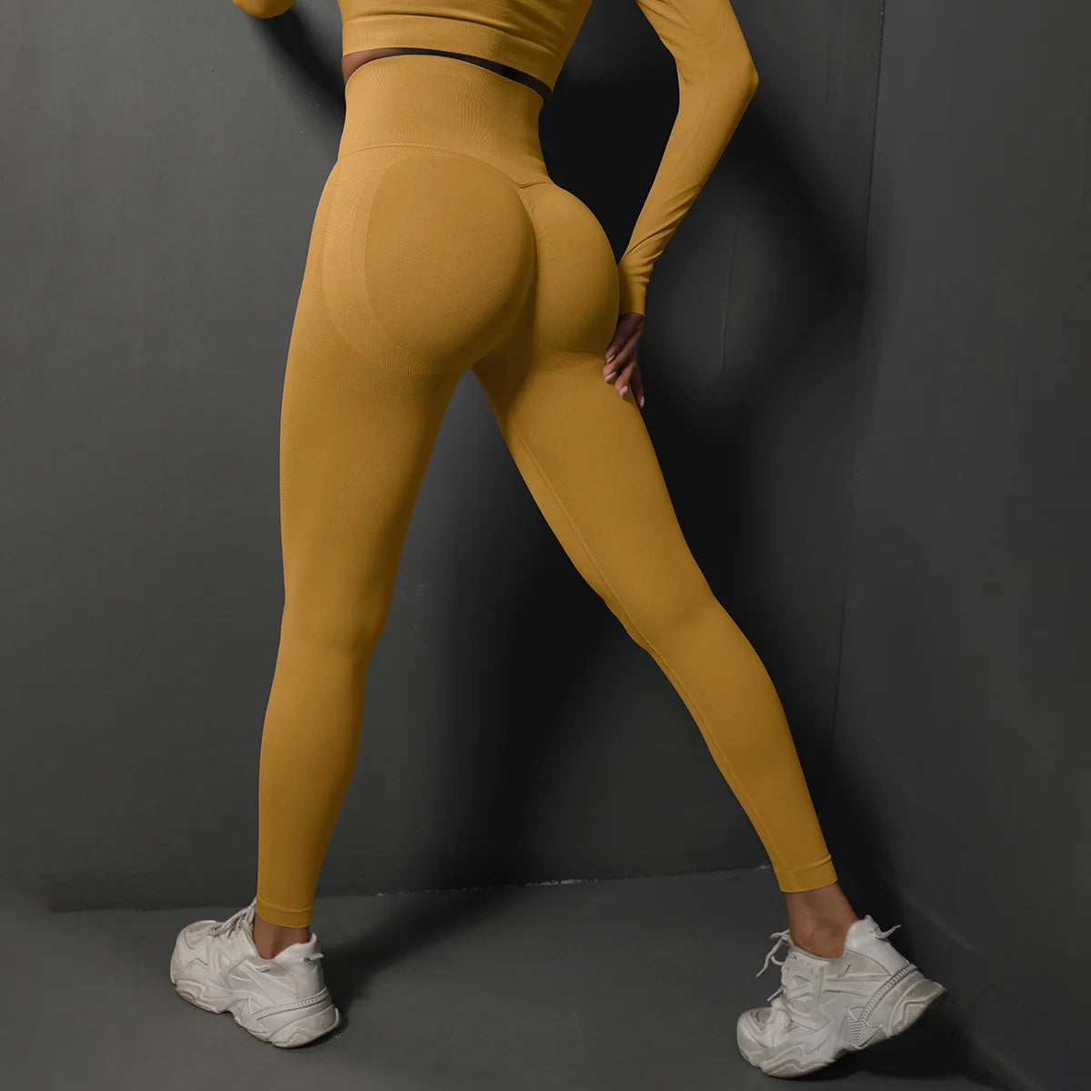 Women's High-Waist Yoga Leggings – Seamless Push-Up Gym Pants