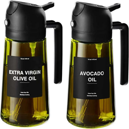 2-in-1 Olive Oil Sprayer & Dispenser Bottle 470ml
